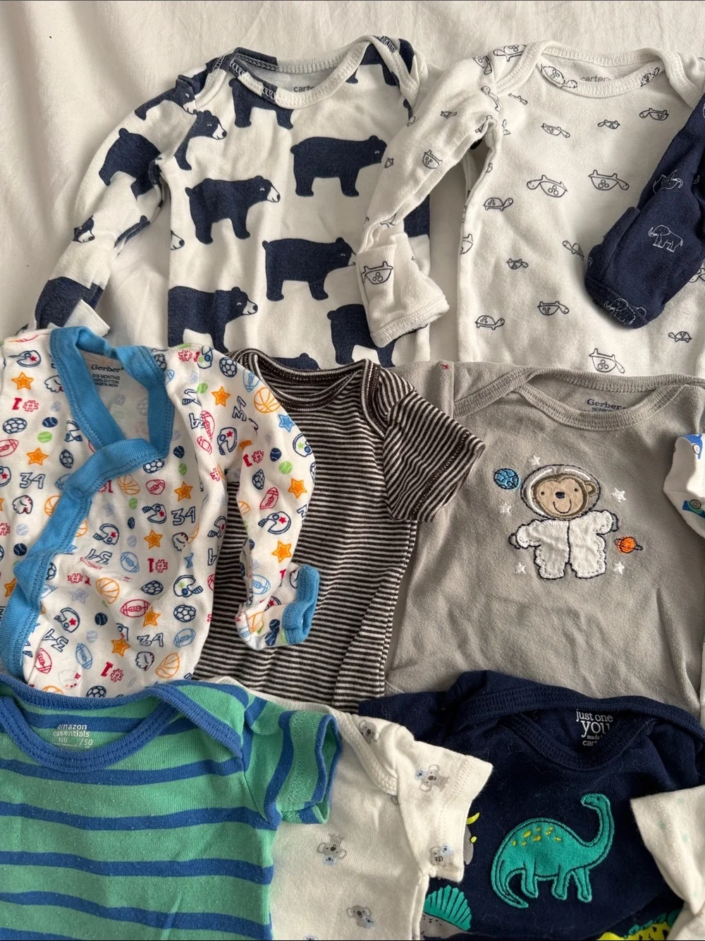 Carters Baby Boys One-Piece Bodysuit Bundle - size newborn